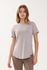 Cielcoco Askin CLWT8050 Top deportivo de manga corta Easy Fit con efecto refrescante y protección UV, gris plateado Hecho en Corea